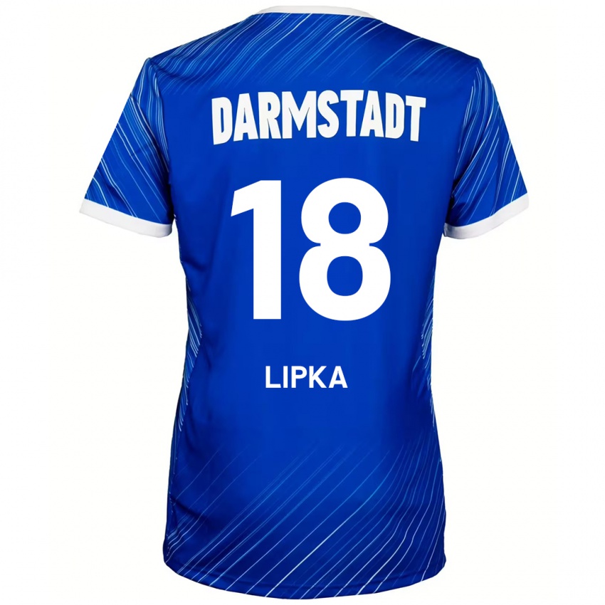 Gyermek David Lipka #18 Kék Fehér Hazai Jersey 2024/25 Mez Póló Ing