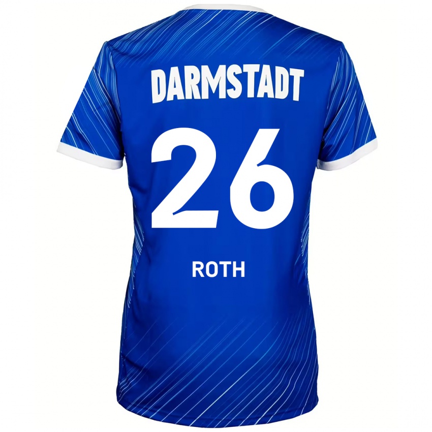 Gyermek Maximilian Roth #26 Kék Fehér Hazai Jersey 2024/25 Mez Póló Ing