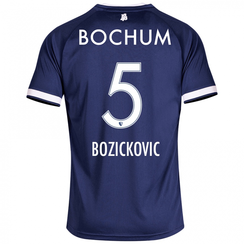 Gyermek Niko Bozickovic #5 Sötétkék Hazai Jersey 2024/25 Mez Póló Ing