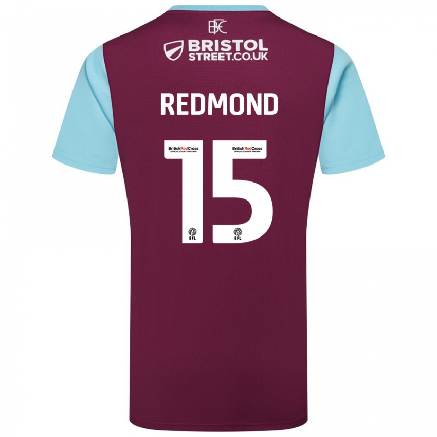 Gyermek Nathan Redmond #15 Bordó Égszínkék Hazai Jersey 2024/25 Mez Póló Ing