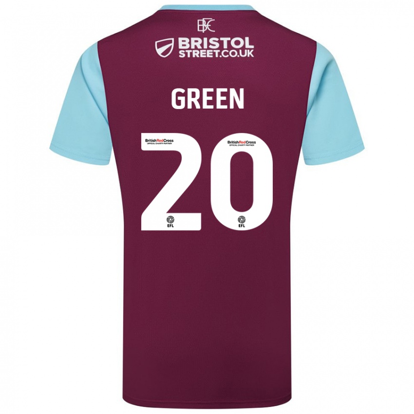 Gyermek Etienne Green #20 Bordó Égszínkék Hazai Jersey 2024/25 Mez Póló Ing