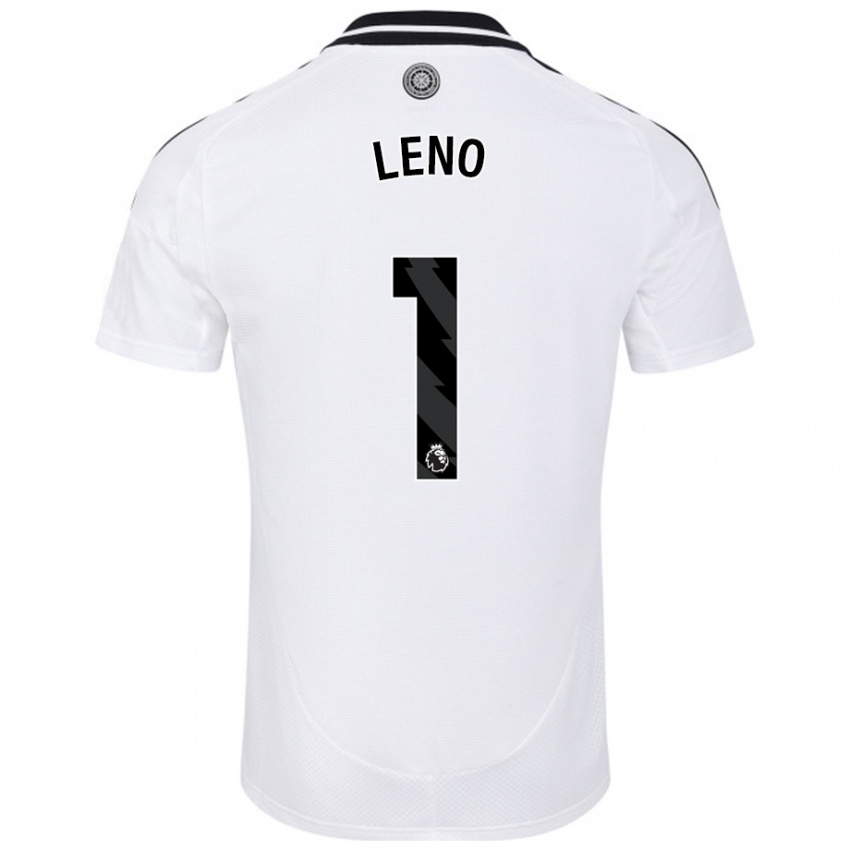 Gyermek Bernd Leno #1 Fehér Hazai Jersey 2024/25 Mez Póló Ing