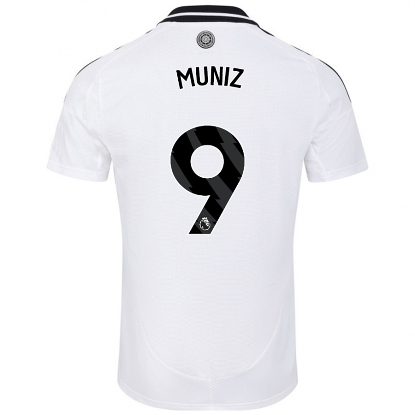 Gyermek Rodrigo Muniz #9 Fehér Hazai Jersey 2024/25 Mez Póló Ing