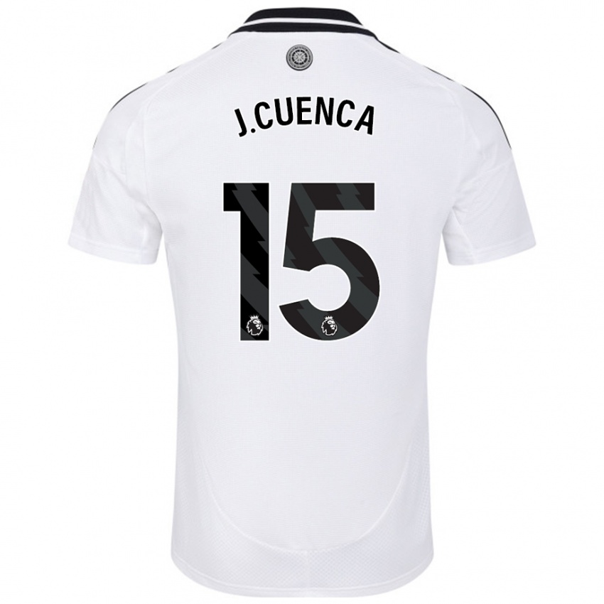 Gyermek Jorge Cuenca #15 Fehér Hazai Jersey 2024/25 Mez Póló Ing