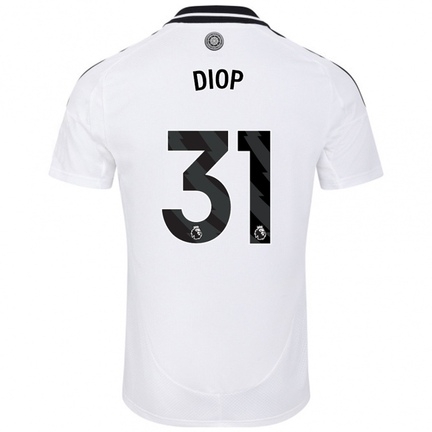 Gyermek Issa Diop #31 Fehér Hazai Jersey 2024/25 Mez Póló Ing