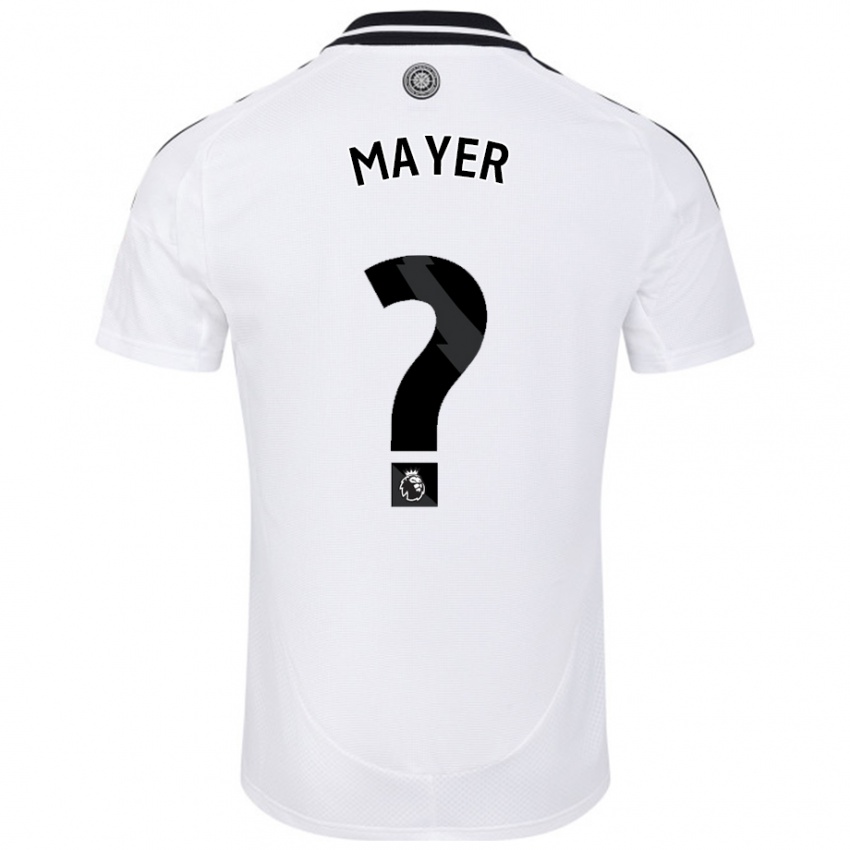 Gyermek Oliver Mayer #0 Fehér Hazai Jersey 2024/25 Mez Póló Ing