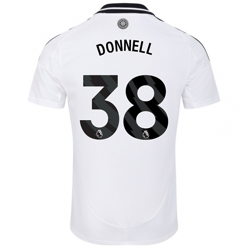 Gyermek Chris Donnell #38 Fehér Hazai Jersey 2024/25 Mez Póló Ing