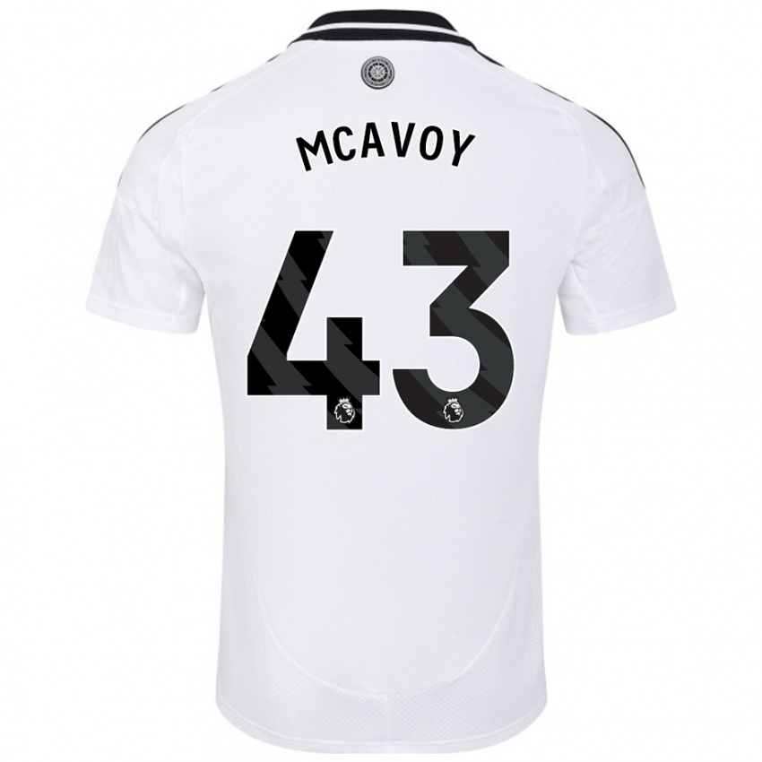 Gyermek Connor Mcavoy #43 Fehér Hazai Jersey 2024/25 Mez Póló Ing