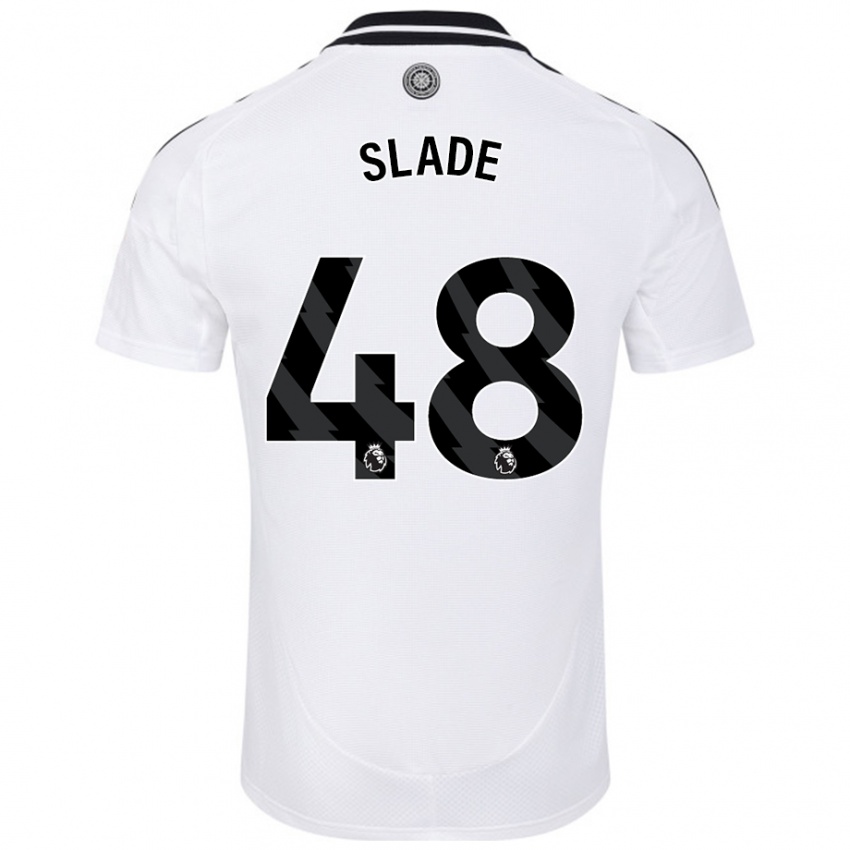 Gyermek Bradley Slade #48 Fehér Hazai Jersey 2024/25 Mez Póló Ing