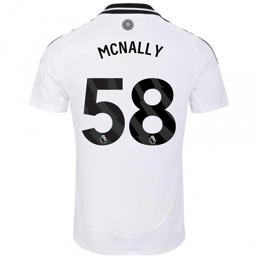 Gyermek Alfie Mcnally #58 Fehér Hazai Jersey 2024/25 Mez Póló Ing