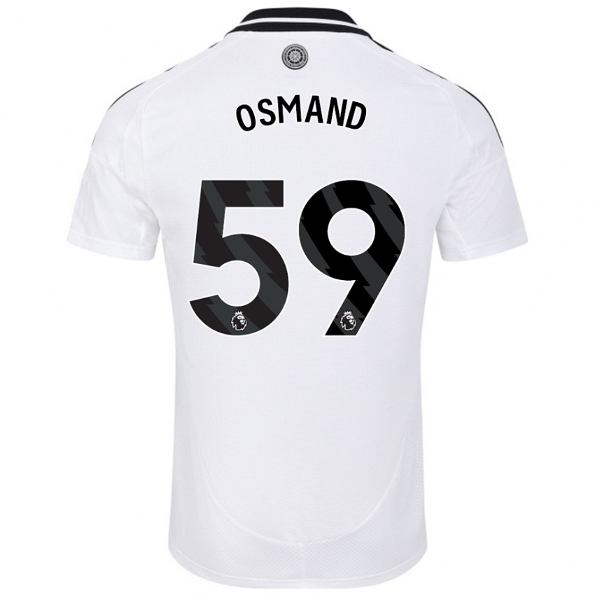 Gyermek Callum Osmand #59 Fehér Hazai Jersey 2024/25 Mez Póló Ing