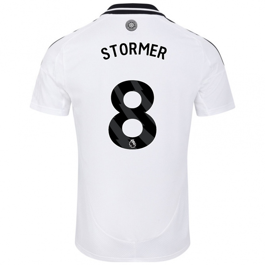 Gyermek Becky Stormer #8 Fehér Hazai Jersey 2024/25 Mez Póló Ing