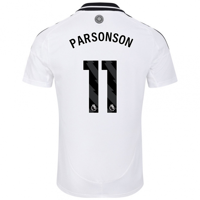 Gyermek Madi Parsonson #11 Fehér Hazai Jersey 2024/25 Mez Póló Ing