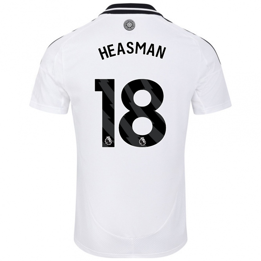 Gyermek Georgia Heasman #18 Fehér Hazai Jersey 2024/25 Mez Póló Ing