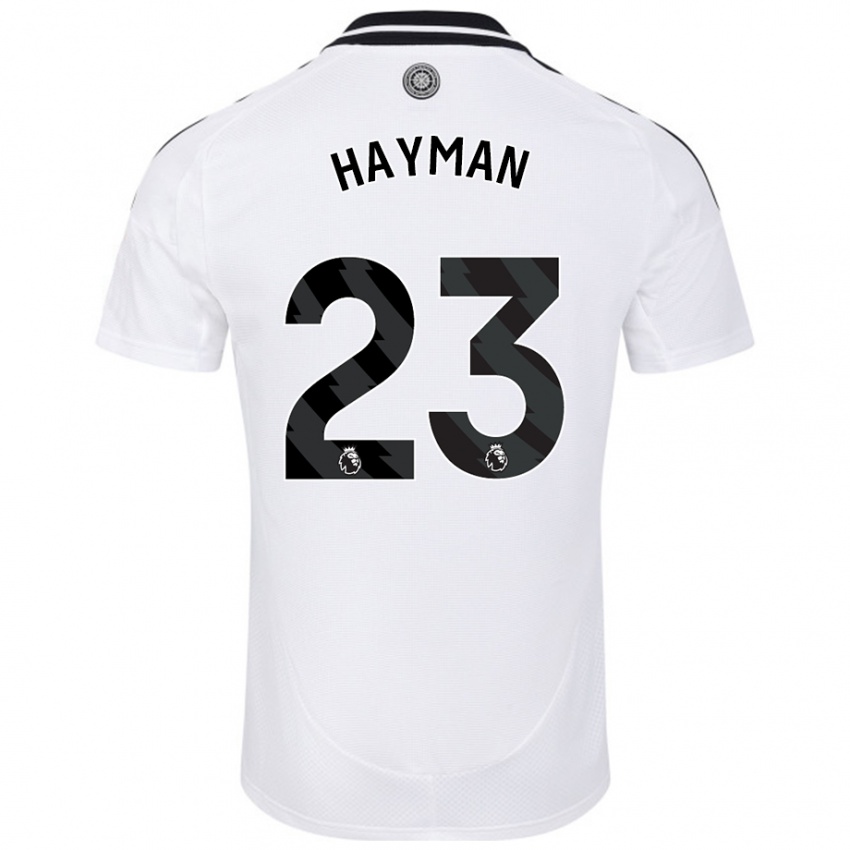 Gyermek Alex Hayman #23 Fehér Hazai Jersey 2024/25 Mez Póló Ing