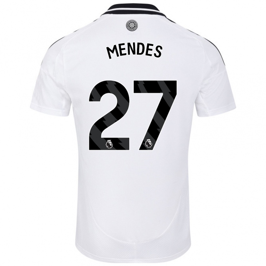 Gyermek Megalie Mendes #27 Fehér Hazai Jersey 2024/25 Mez Póló Ing