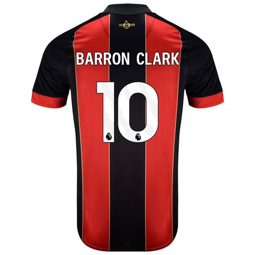 Gyermek Molly Barron-Clark #10 Piros Fekete Hazai Jersey 2024/25 Mez Póló Ing