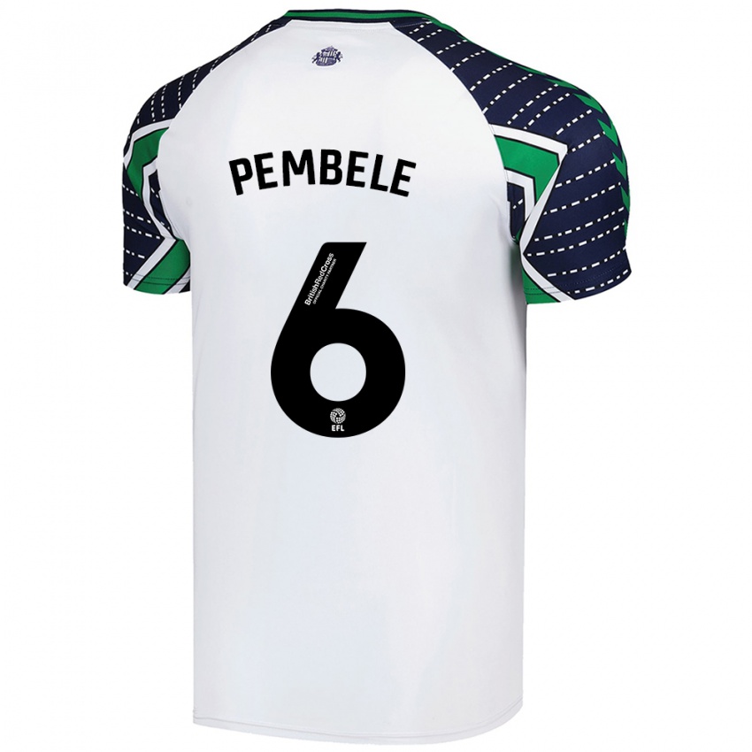 Gyermek Timothée Pembélé #6 Fehér Idegenbeli Jersey 2024/25 Mez Póló Ing