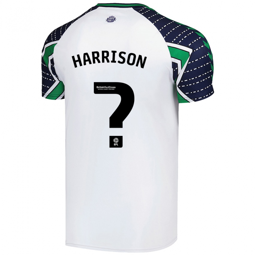 Gyermek Harrison Jones #0 Fehér Idegenbeli Jersey 2024/25 Mez Póló Ing