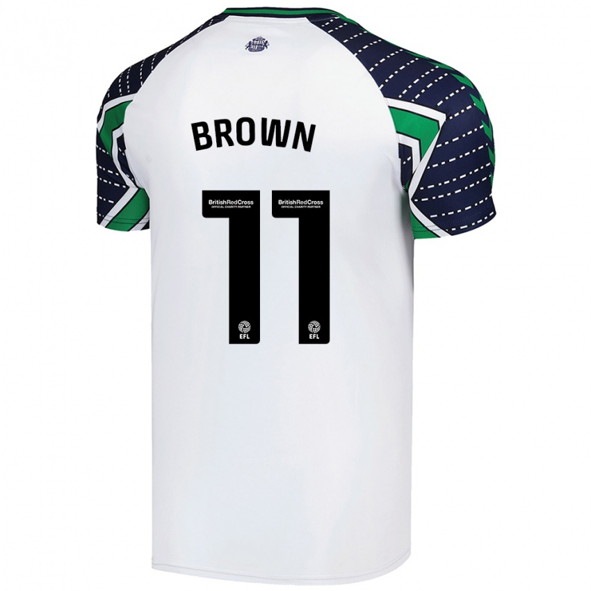 Gyermek Jessica Brown #11 Fehér Idegenbeli Jersey 2024/25 Mez Póló Ing