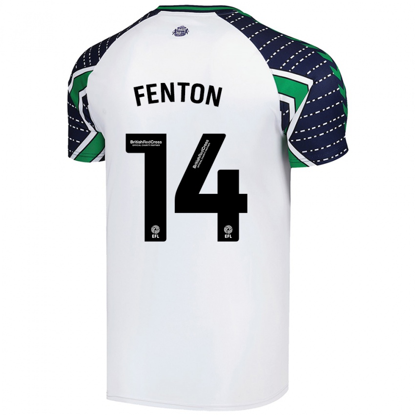 Gyermek Natasha Fenton #14 Fehér Idegenbeli Jersey 2024/25 Mez Póló Ing