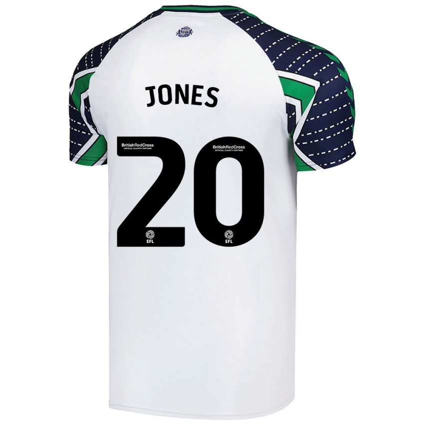 Gyermek Ellen Jones #20 Fehér Idegenbeli Jersey 2024/25 Mez Póló Ing