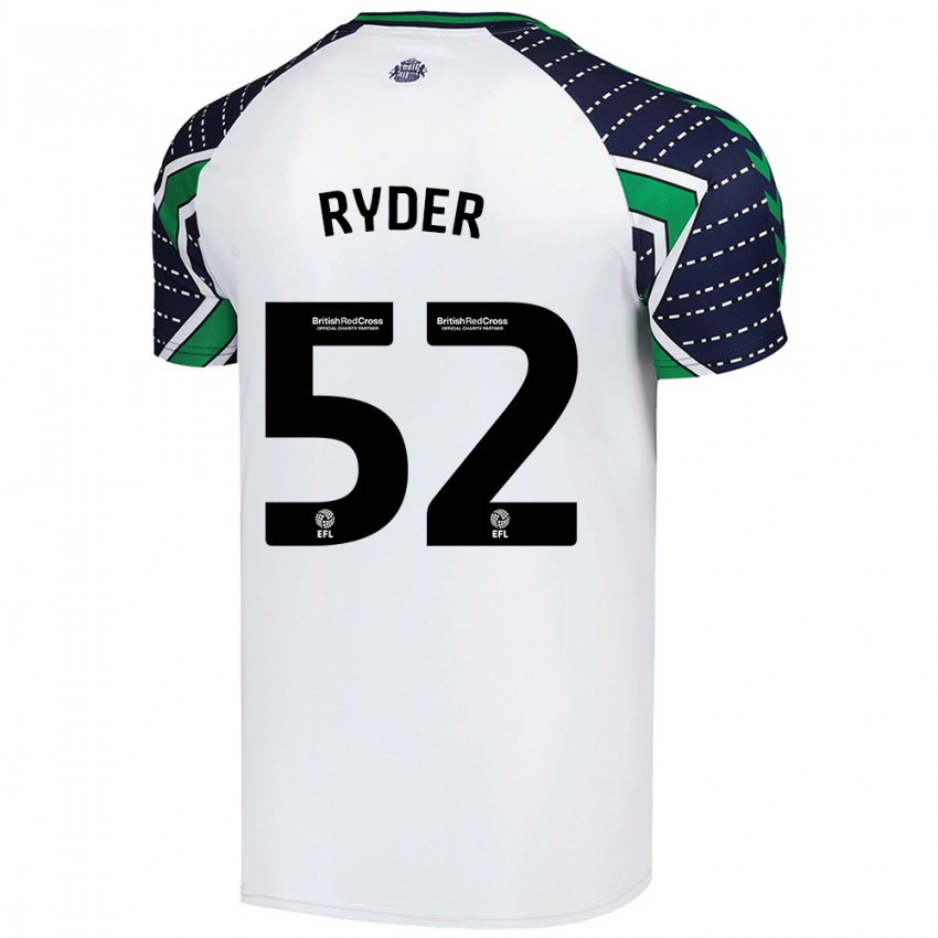 Gyermek Joe Ryder #52 Fehér Idegenbeli Jersey 2024/25 Mez Póló Ing