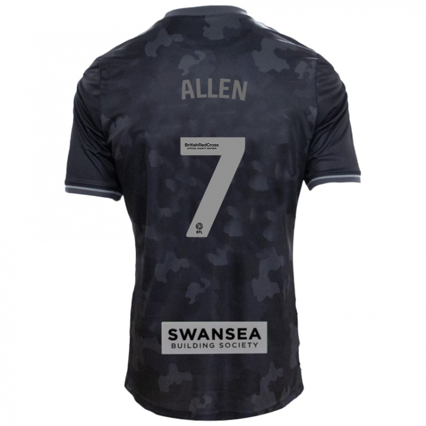 Gyermek Joe Allen #7 Fekete Idegenbeli Jersey 2024/25 Mez Póló Ing