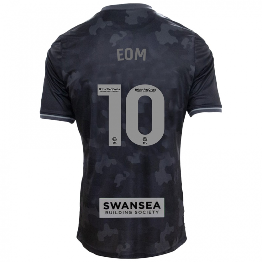 Gyermek Ji-Sung Eom #10 Fekete Idegenbeli Jersey 2024/25 Mez Póló Ing