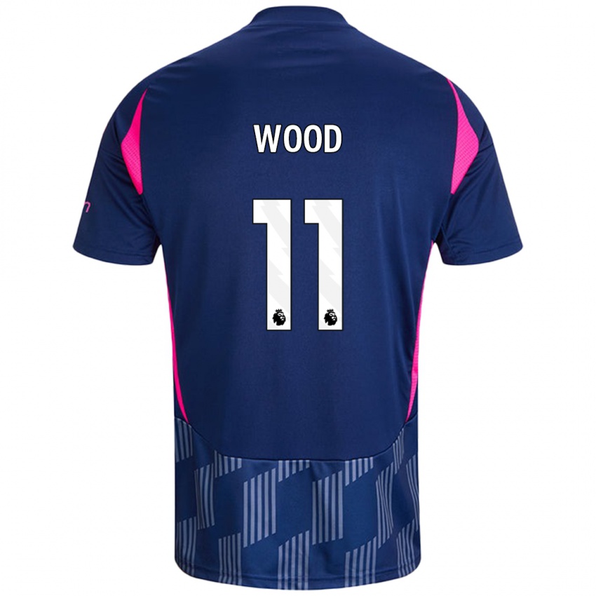 Gyermek Chris Wood #11 Királykék Rózsaszín Idegenbeli Jersey 2024/25 Mez Póló Ing