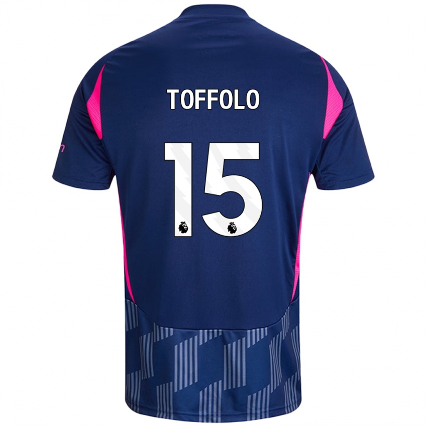 Gyermek Harry Toffolo #15 Királykék Rózsaszín Idegenbeli Jersey 2024/25 Mez Póló Ing