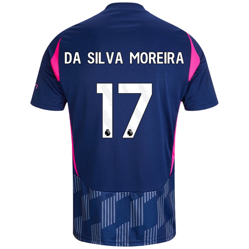 Gyermek Eric Da Silva Moreira #17 Királykék Rózsaszín Idegenbeli Jersey 2024/25 Mez Póló Ing