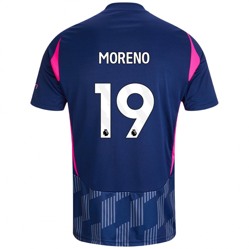 Gyermek Álex Moreno #19 Királykék Rózsaszín Idegenbeli Jersey 2024/25 Mez Póló Ing