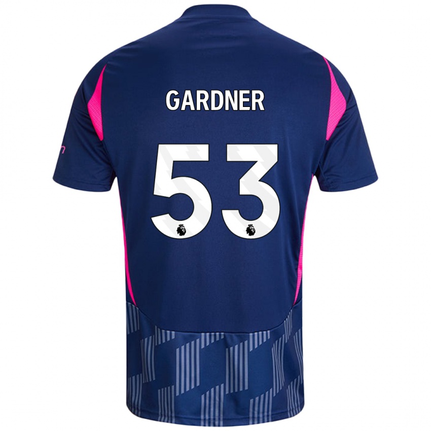 Gyermek Joe Gardner #53 Királykék Rózsaszín Idegenbeli Jersey 2024/25 Mez Póló Ing