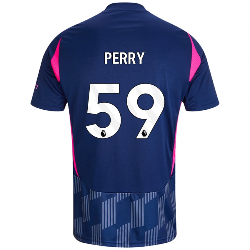 Gyermek Ben Perry #59 Királykék Rózsaszín Idegenbeli Jersey 2024/25 Mez Póló Ing