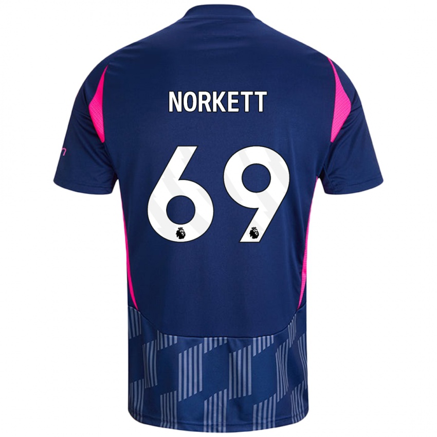 Gyermek Manni Norkett #69 Királykék Rózsaszín Idegenbeli Jersey 2024/25 Mez Póló Ing