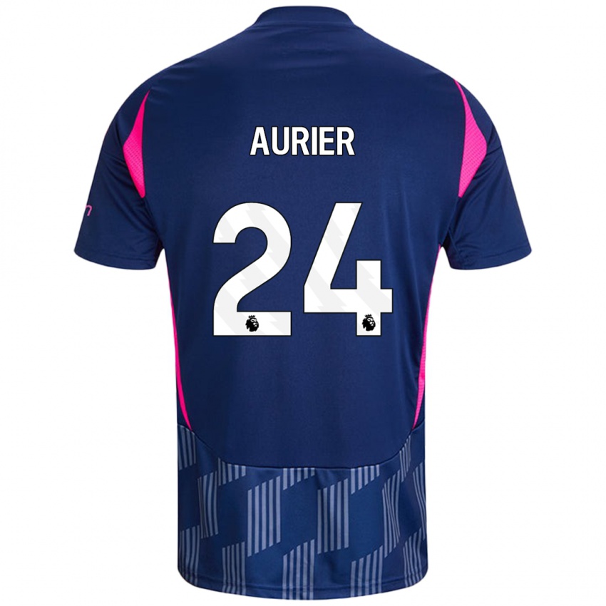 Gyermek Serge Aurier #24 Királykék Rózsaszín Idegenbeli Jersey 2024/25 Mez Póló Ing