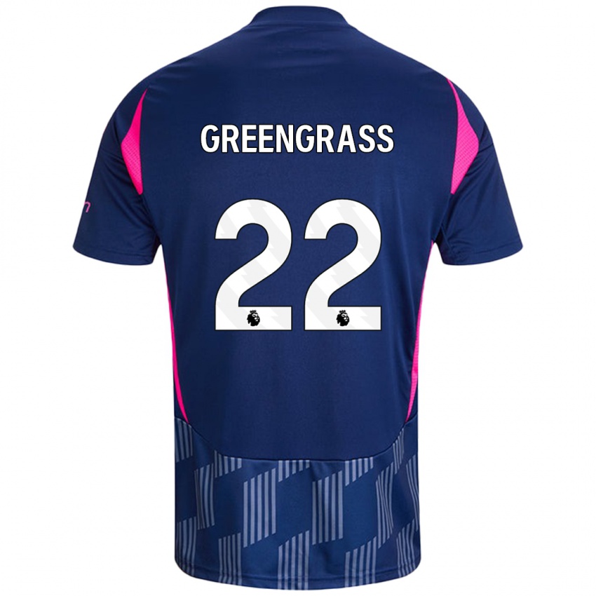 Gyermek Charlotte Greengrass #22 Királykék Rózsaszín Idegenbeli Jersey 2024/25 Mez Póló Ing