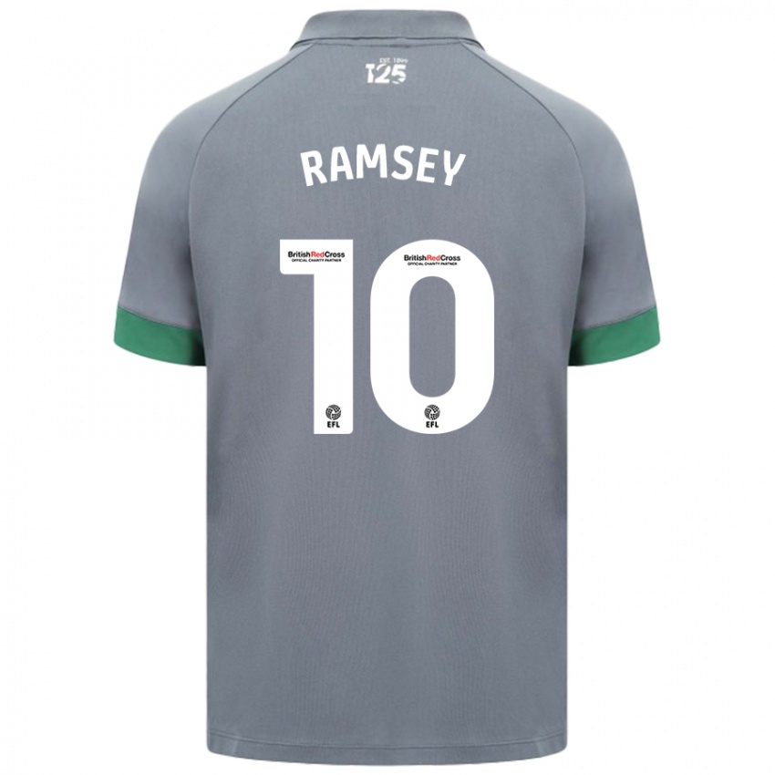 Gyermek Aaron Ramsey #10 Sötétszürke Idegenbeli Jersey 2024/25 Mez Póló Ing