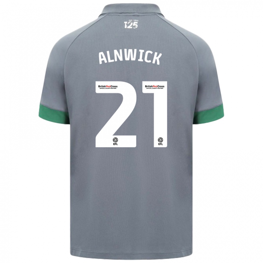 Gyermek Jak Alnwick #21 Sötétszürke Idegenbeli Jersey 2024/25 Mez Póló Ing