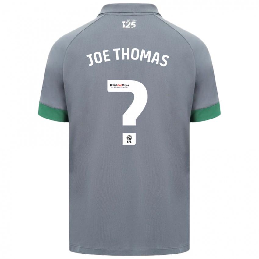 Gyermek Joe Thomas #0 Sötétszürke Idegenbeli Jersey 2024/25 Mez Póló Ing