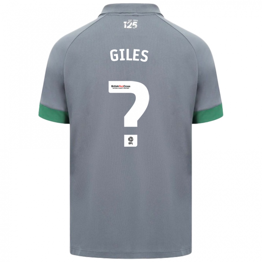 Gyermek Luey Giles #0 Sötétszürke Idegenbeli Jersey 2024/25 Mez Póló Ing