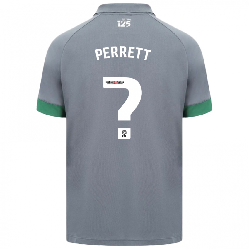 Gyermek Troy Perrett #0 Sötétszürke Idegenbeli Jersey 2024/25 Mez Póló Ing