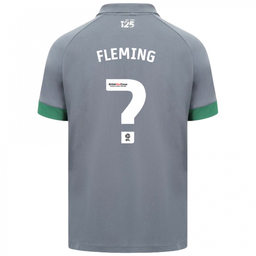 Gyermek Cole Fleming #0 Sötétszürke Idegenbeli Jersey 2024/25 Mez Póló Ing