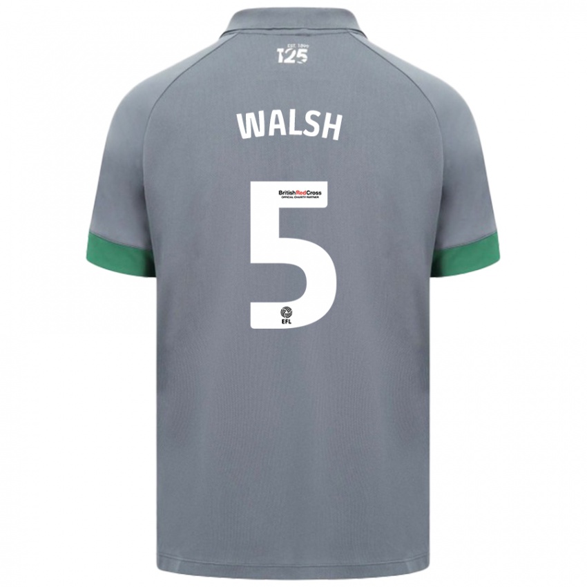 Gyermek Siobhan Walsh #5 Sötétszürke Idegenbeli Jersey 2024/25 Mez Póló Ing