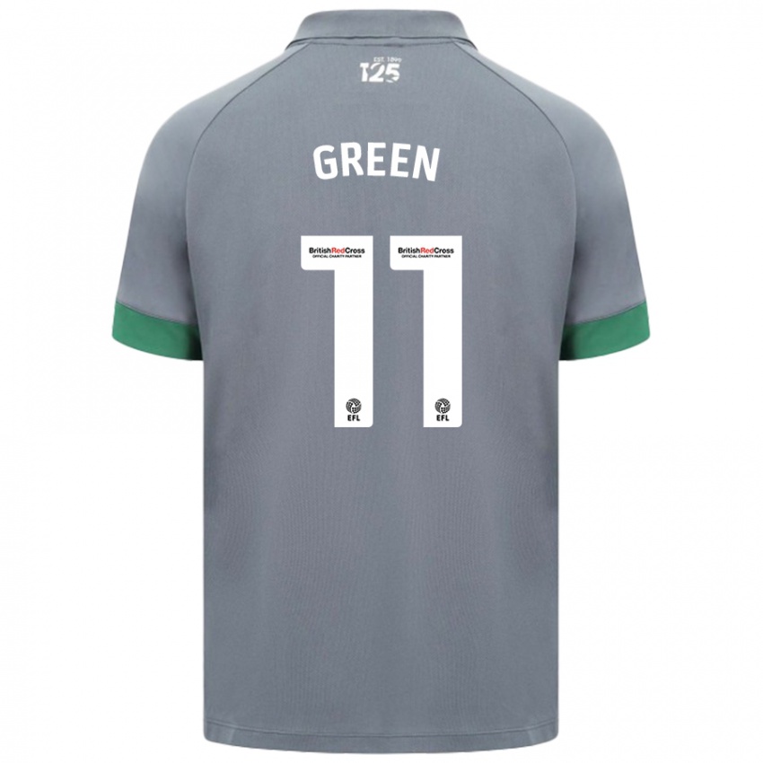 Gyermek Danielle Green #11 Sötétszürke Idegenbeli Jersey 2024/25 Mez Póló Ing