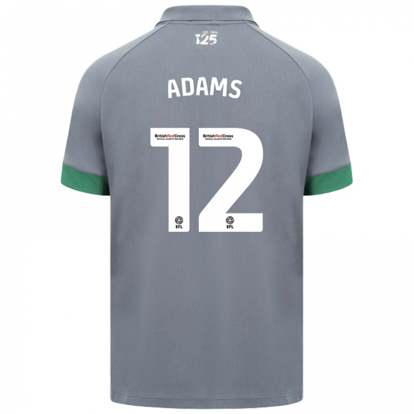 Gyermek Kelly Adams #12 Sötétszürke Idegenbeli Jersey 2024/25 Mez Póló Ing