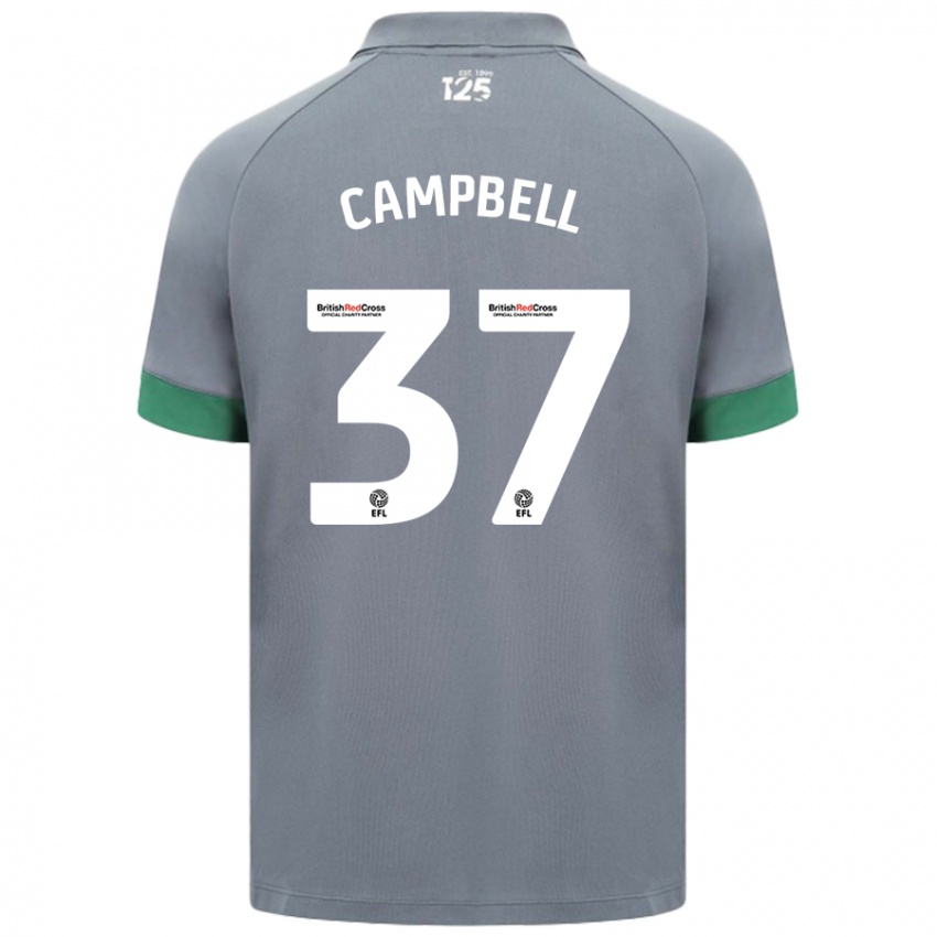 Gyermek Vontae Daley-Campbell #37 Sötétszürke Idegenbeli Jersey 2024/25 Mez Póló Ing