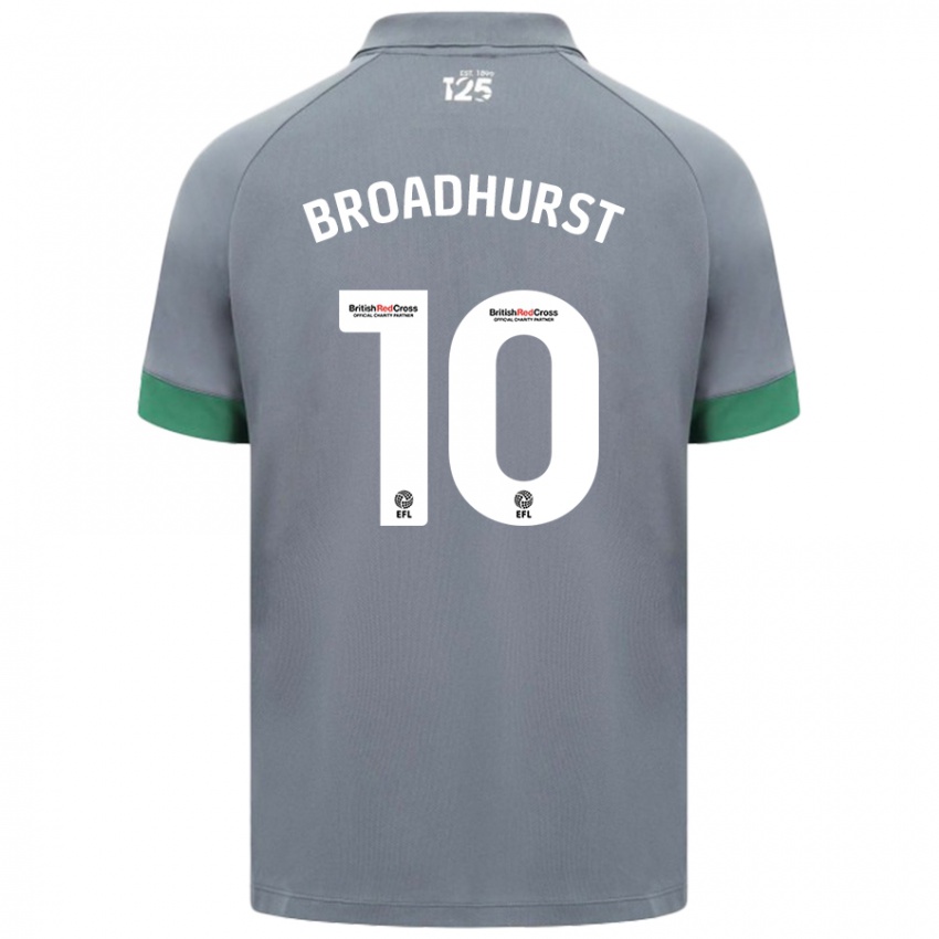 Gyermek Danielle Broadhurst #10 Sötétszürke Idegenbeli Jersey 2024/25 Mez Póló Ing