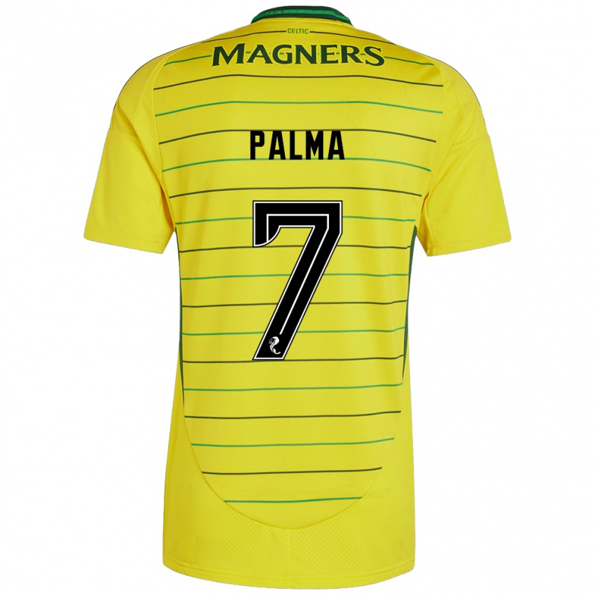 Gyermek Luis Palma #7 Sárga Idegenbeli Jersey 2024/25 Mez Póló Ing